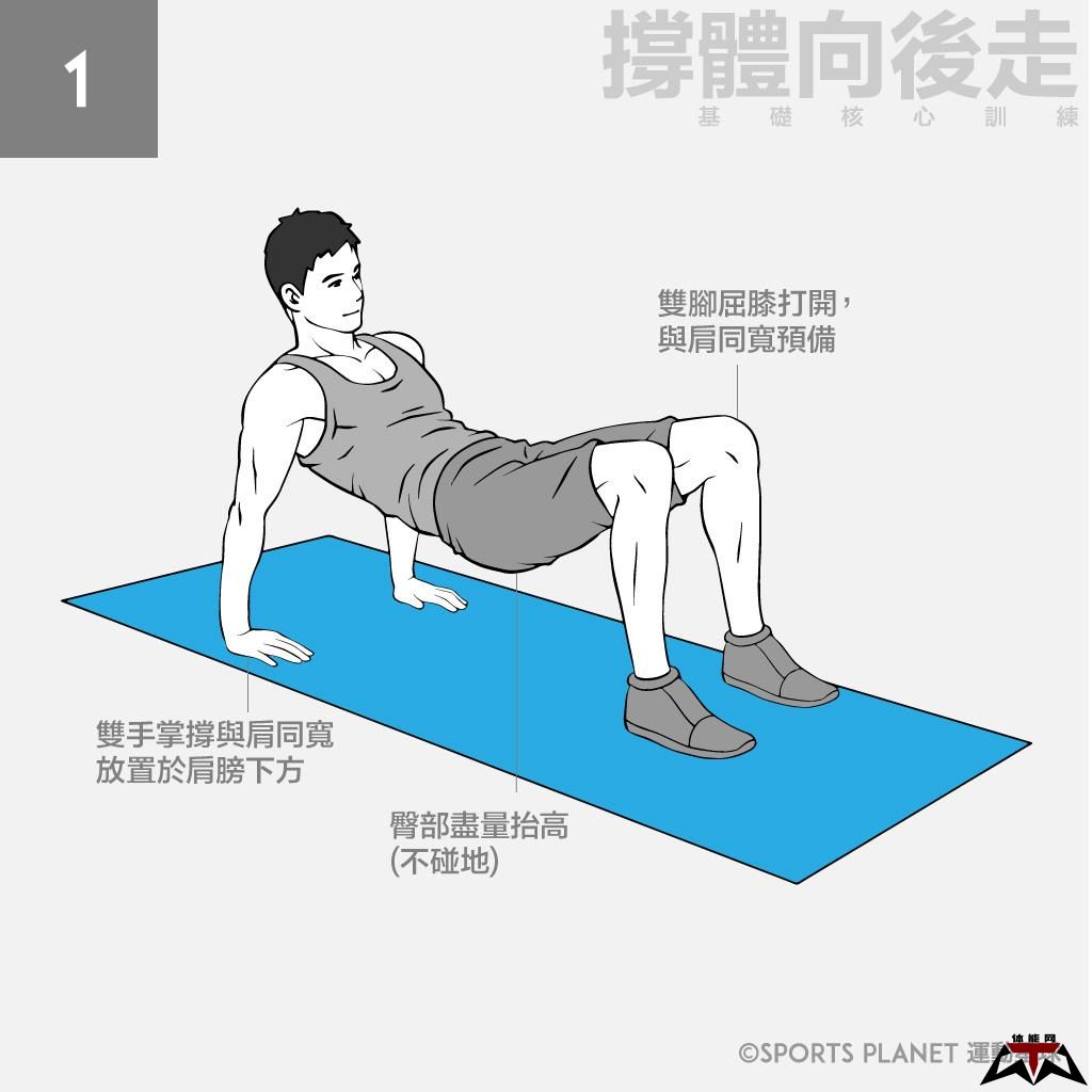 撑体向后走（基础核心）-第2张图片-体能网